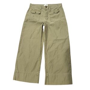 FRAME Wide Leg Chino Pants Slacks in light Olive Women's Size 10